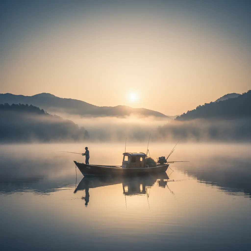 Calm waters at sunrise